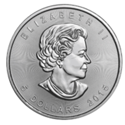 Maple Leaf Silbermünze 1 Unze  (Abgabe in Tubes á 25 Stk)