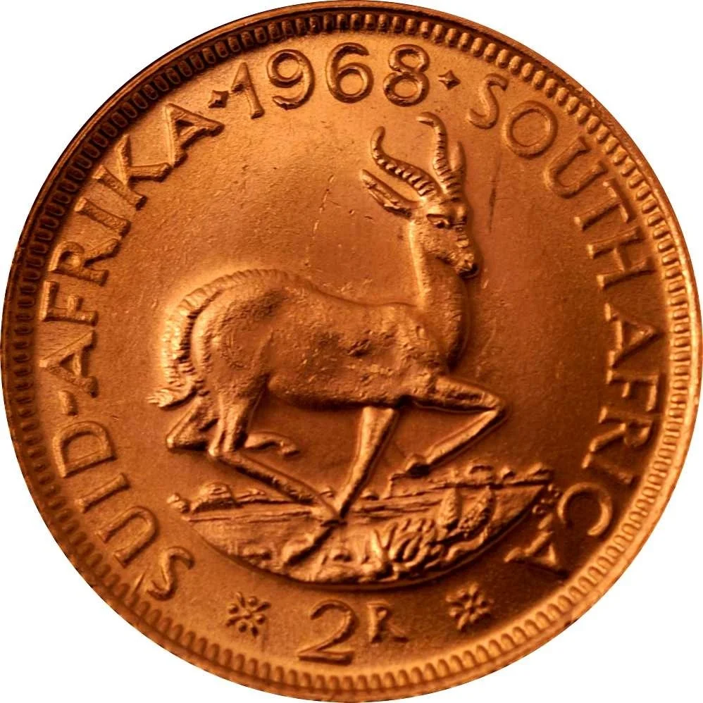 Südafrika Springbock Goldmünze 2 Rand - Umlaufware