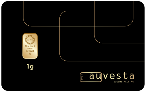 1g Goldbarren Goldkarte