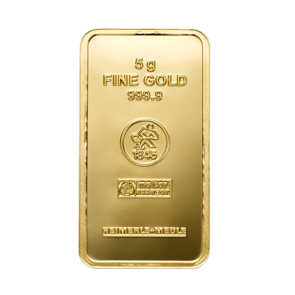 5g Goldbarren Heimerle & Meule - Umlaufware