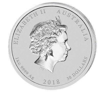 1 kg Silbermünze – Year of the Dog 2018 – Umlaufware