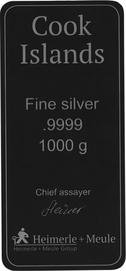 1kg Silber Cook Islands 30 $ Münzbarren - Umlaufware