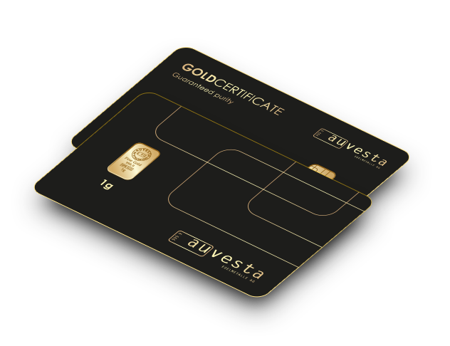 1g Goldbarren Goldkarte