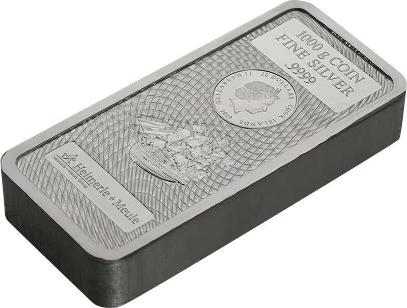 1kg Silber Cook Islands 30 $ Münzbarren - Umlaufware